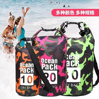 CROSS BORDER CAMOUFLAGE WATERPROOF BAG SINGLE SHOULDER DOUBLE SHOULDER WATERPROOF BUCKET BAG POLYESTER LIGHT DRY WET SEP