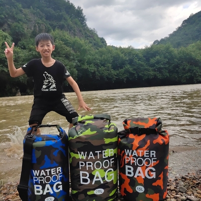 CROSS BORDER CAMOUFLAGE WATERPROOF BAG SINGLE SHOULDER DOUBLE SHOULDER WATERPROOF BUCKET BAG POLYESTER LIGHT DRY WET SEP
