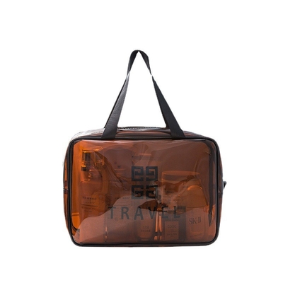 TRANSPARENT PVC STORAGE BAG PORTABLE INTERNET CELEBRITY PORTABLE WATERPROOF TOILETRY BAG COSMETICS MULTI-FUNCTIONAL LARG