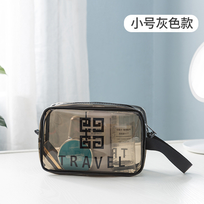 TRANSPARENT PVC STORAGE BAG PORTABLE INTERNET CELEBRITY PORTABLE WATERPROOF TOILETRY BAG COSMETICS MULTI-FUNCTIONAL LARG
