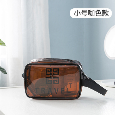 TRANSPARENT PVC STORAGE BAG PORTABLE INTERNET CELEBRITY PORTABLE WATERPROOF TOILETRY BAG COSMETICS MULTI-FUNCTIONAL LARG