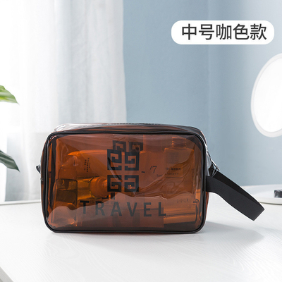 TRANSPARENT PVC STORAGE BAG PORTABLE INTERNET CELEBRITY PORTABLE WATERPROOF TOILETRY BAG COSMETICS MULTI-FUNCTIONAL LARG