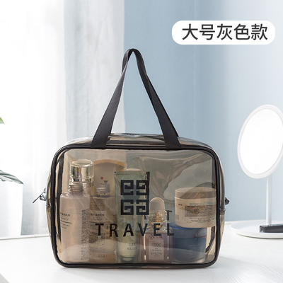 TRANSPARENT PVC STORAGE BAG PORTABLE INTERNET CELEBRITY PORTABLE WATERPROOF TOILETRY BAG COSMETICS MULTI-FUNCTIONAL LARG