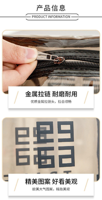 TRANSPARENT PVC STORAGE BAG PORTABLE INTERNET CELEBRITY PORTABLE WATERPROOF TOILETRY BAG COSMETICS MULTI-FUNCTIONAL LARG