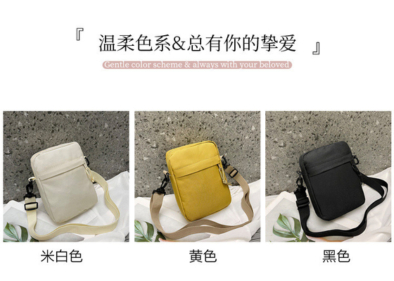 SIMPLE OXFORD CLOTH CASUAL CROSSBODY BAG MEN'S SIMPLE SOLID COLOR MOBILE PHONE BAG WITH A SINGLE SHOULDER SMALL BACKPACK