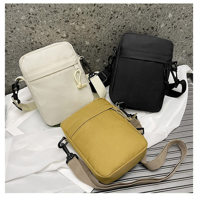 SIMPLE OXFORD CLOTH CASUAL CROSSBODY BAG MEN'S SIMPLE SOLID COLOR MOBILE PHONE BAG WITH A SINGLE SHOULDER SMALL BACKPACK