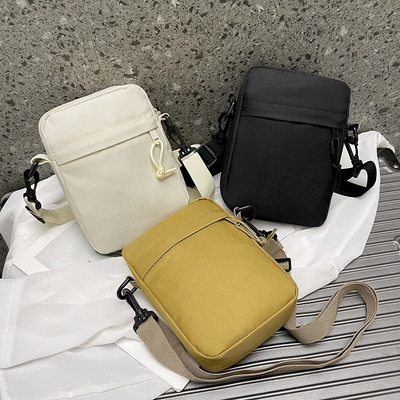 SIMPLE OXFORD CLOTH CASUAL CROSSBODY BAG MEN'S SIMPLE SOLID COLOR MOBILE PHONE BAG WITH A SINGLE SHOULDER SMALL BACKPACK