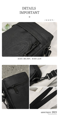 SIMPLE OXFORD CLOTH CASUAL CROSSBODY BAG MEN'S SIMPLE SOLID COLOR MOBILE PHONE BAG WITH A SINGLE SHOULDER SMALL BACKPACK