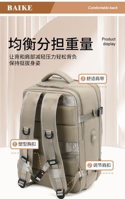 SIMPLE TRAVEL BACKPACK WOMEN'S LARGE CAPACITY LARGE LIGHTWEIGHT MULTI-FUNCTIONAL LUGGAGE BACKPACK SHORT TRIP POOR TRAVEL