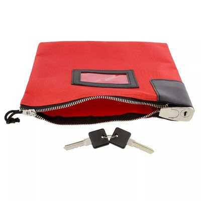 Durable Waterproof Zipper Bank Bags with Lock and Keys Large Room for Cash Coins Jewelry and Important Cards Easy to Carry Size