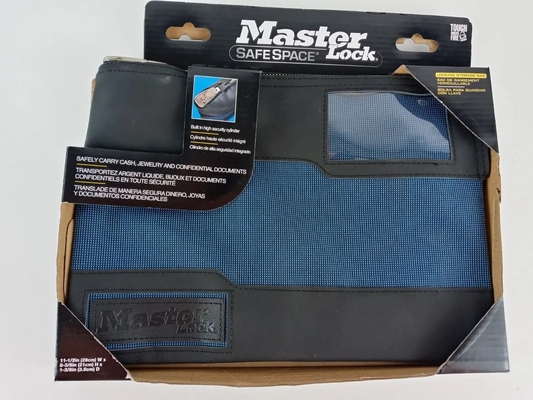 WATERPROOF CASH BAG WITH LOCK AND 2 KEYS, NYLON FILE BAG, ZIPPERED BANK DEPOSIT BAG,