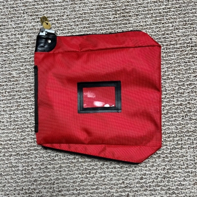 CROSS-BORDER EXPLOSIVE BANK BAG ZIPPER BAG RED NYLON SECURITY PURSE MEDICINE BAG GUN AMMO BAG