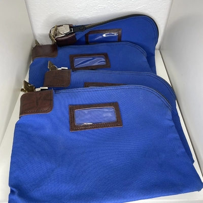 DEPOSIT BANK ZIPPER BAG WITH TWO KEYS ID BAG BILL BAG BANK WITHDRAWAL BAG