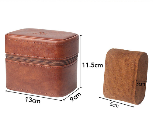 TWO WATCH COLLECTION JEWELRY BOX CROSS-BORDER STRAP STORAGE COWHIDE WATCH BOX JEWELRY BOX PORTABLE
