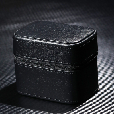 TWO WATCH COLLECTION JEWELRY BOX CROSS-BORDER STRAP STORAGE COWHIDE WATCH BOX JEWELRY BOX PORTABLE