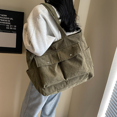 CANVAS TOTE BAG STREET FASHION LARGE CAPACITY SHOULDER BAG MEN'S AND WOMEN'S CLASS CROSSBODY BAG CLOTH BAG BAG