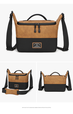 CROSS-BORDER NEW PU SINGLE SHOULDER CROSSBODY CAMERA BAG SLR CAMERA BAG PHOTOGRAPHY DIGITAL CAMERA BAG LENS STORAGE BAG