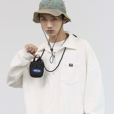 EARPHONE BAG HANGING NECK MINI COIN PURSE CARD BAG KEY BAG CROSSBODY BAG MEN'S FASHION BAG DECORATIVE SMALL HANGING BAG