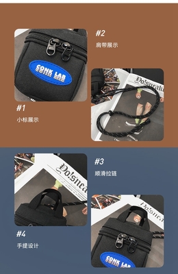 EARPHONE BAG HANGING NECK MINI COIN PURSE CARD BAG KEY BAG CROSSBODY BAG MEN'S FASHION BAG DECORATIVE SMALL HANGING BAG