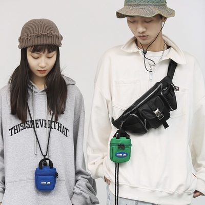 EARPHONE BAG HANGING NECK MINI COIN PURSE CARD BAG KEY BAG CROSSBODY BAG MEN'S FASHION BAG DECORATIVE SMALL HANGING BAG