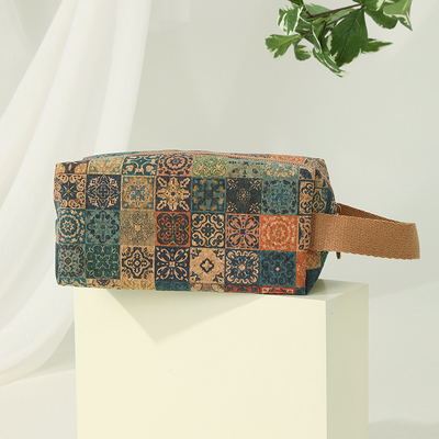 VINTAGE TRUE WOOD PRINT CORK COIN PURSE BARK PRINT COIN BAG KEY SMALL SQUARE BAG NOSTALGIA BAG