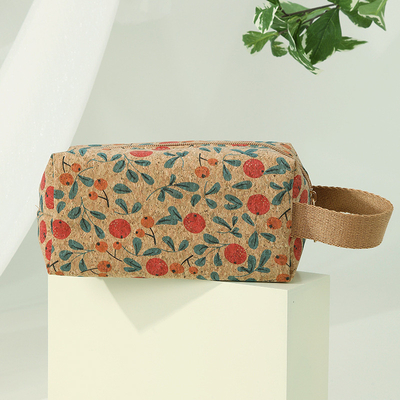 VINTAGE TRUE WOOD PRINT CORK COIN PURSE BARK PRINT COIN BAG KEY SMALL SQUARE BAG NOSTALGIA BAG
