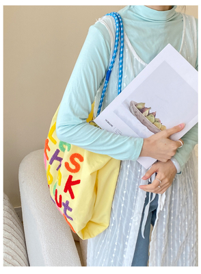LARGE CAPACITY TOTE BAG KOREAN STYLE INS ALL-IN-ONE SHOULDER BAG FEMALE HAND CARRYING PORTABLE SHOPPING BAG