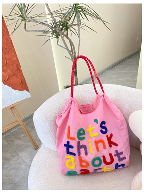LARGE CAPACITY TOTE BAG KOREAN STYLE INS ALL-IN-ONE SHOULDER BAG FEMALE HAND CARRYING PORTABLE SHOPPING BAG