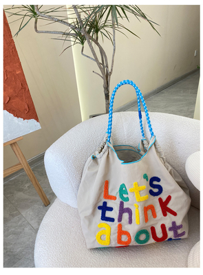 LARGE CAPACITY TOTE BAG KOREAN STYLE INS ALL-IN-ONE SHOULDER BAG FEMALE HAND CARRYING PORTABLE SHOPPING BAG