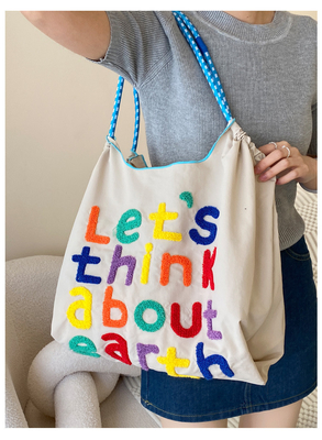 LARGE CAPACITY TOTE BAG KOREAN STYLE INS ALL-IN-ONE SHOULDER BAG FEMALE HAND CARRYING PORTABLE SHOPPING BAG