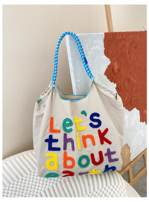 LARGE CAPACITY TOTE BAG KOREAN STYLE INS ALL-IN-ONE SHOULDER BAG FEMALE HAND CARRYING PORTABLE SHOPPING BAG