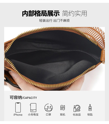 NEW DETACHABLE JACQUARD STRAP RETRO COLOR PU LEATHER CROSSBODY BAG CROSS-BORDER WOMEN'S BAG