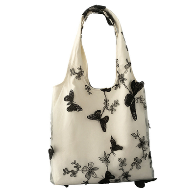 EMBROIDERY BLACK BUTTERFLY CANVAS BAG LACE FAIRY LEISURE TRAVEL FEMALE BAG ART LARGE CAPACITY HUNDRED
