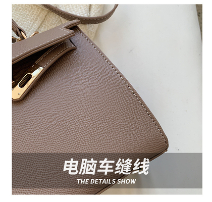 NEW FASHION WINTER TEXTURE WOMEN'S BAG SIMPLE SHOULDER BAG FASHION CROSS-BODY KELLY BAG