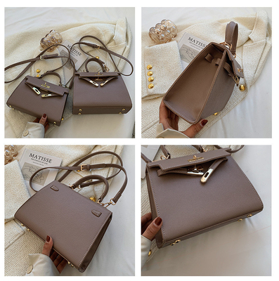 NEW FASHION WINTER TEXTURE WOMEN'S BAG SIMPLE SHOULDER BAG FASHION CROSS-BODY KELLY BAG