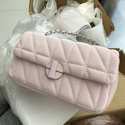 2024 SPRING/SUMMER NEW HIGH-GRADE TEXTURE SMALL BAG FEMALE DIAMOND CHAIN SHOULDER UNDERARM BAG