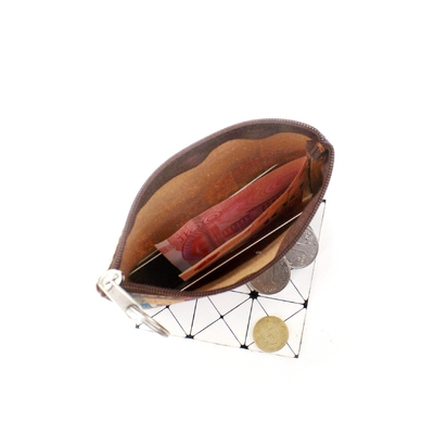 VINTAGE TRUE WOOD PRINT CORK COIN PURSE BARK PRINT COIN BAG KEY SMALL SQUARE BAG CASUAL NOSTALGIA CLUTCH BAG