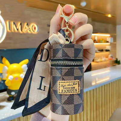 2024 NEW GEOMETRIC CONTRAST COLOR COMPACT BAG COIN PURSE PENDANT EARPHONE BAG MOUTH RED ENVELOPE MINI KEYCHAIN BAG