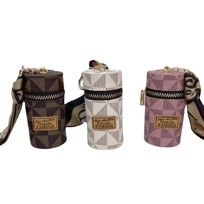 2024 NEW GEOMETRIC CONTRAST COLOR COMPACT BAG COIN PURSE PENDANT EARPHONE BAG MOUTH RED ENVELOPE MINI KEYCHAIN BAG