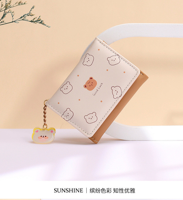 SMALL PURSE LADIES PURSE SHORT STYLE GIRL STUDENT FASHION CARTOON COIN WALLET WHOLESALE WALLET CLIP FEMALE