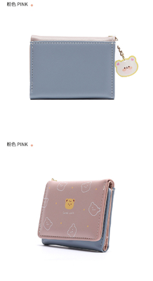 SMALL PURSE LADIES PURSE SHORT STYLE GIRL STUDENT FASHION CARTOON COIN WALLET WHOLESALE WALLET CLIP FEMALE