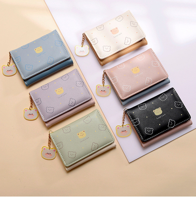 SMALL PURSE LADIES PURSE SHORT STYLE GIRL STUDENT FASHION CARTOON COIN WALLET WHOLESALE WALLET CLIP FEMALE