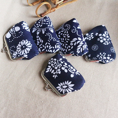 ETHNIC STYLE BATIK COIN PURSE MINI BUCKLE SMALL PURSE WOMEN'S COIN BAG
