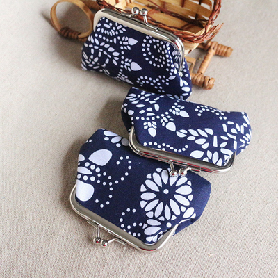 ETHNIC STYLE BATIK COIN PURSE MINI BUCKLE SMALL PURSE WOMEN'S COIN BAG