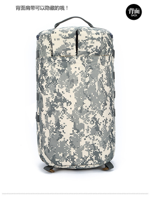 CAMO DOUBLE SHOULDER BUCKET BAG LARGE CAPACITY OUTDOOR CAMO BACKPACK SINGLE SHOULDER CROSSBODY TRAVEL BACKPACK HANDBAG