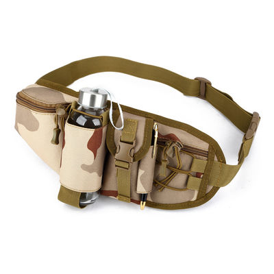 Outdoor Sports Bag Tactical Camouflage Waist Pack with Waterproof Material Adjustable Strap and Convenient Water Cup Holder Design