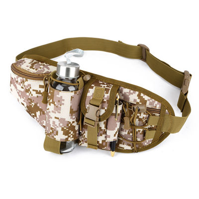 Outdoor Sports Bag Tactical Camouflage Waist Pack with Waterproof Material Adjustable Strap and Convenient Water Cup Holder Design