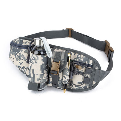 Outdoor Sports Bag Tactical Camouflage Waist Pack with Waterproof Material Adjustable Strap and Convenient Water Cup Holder Design