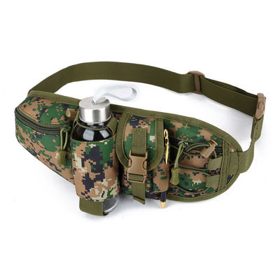 Outdoor Sports Bag Tactical Camouflage Waist Pack with Waterproof Material Adjustable Strap and Convenient Water Cup Holder Design