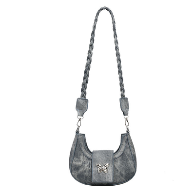 POPULAR NEW NICHE DESIGN BAG FEMALE TREND FOREIGN STYLE BUTTERFLY BAG ADVANCED SENSE OF ALL SHOULDER UNDERARM BAG